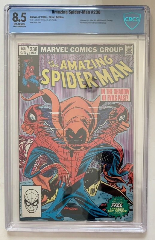 (1983) Amazing Spiderman #238 1st HOBGOBLIN W/Tatooz! CBCS 8.5! Not CGC