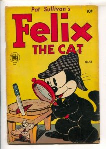 Felix The Cat #54 1954-Toby-Sherlock Holmes parody cover-Otto Messmer art-Mum...