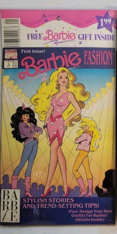 Barbie #1 + Barbie Fashion #1 NM SEALED PACK (Marvel 1991) Set of 2 w Free Gifts 