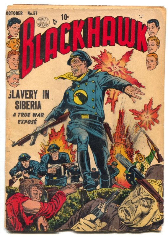 Blackhawk #57 1952- Slavery in Siberia- Golden Age reading copy