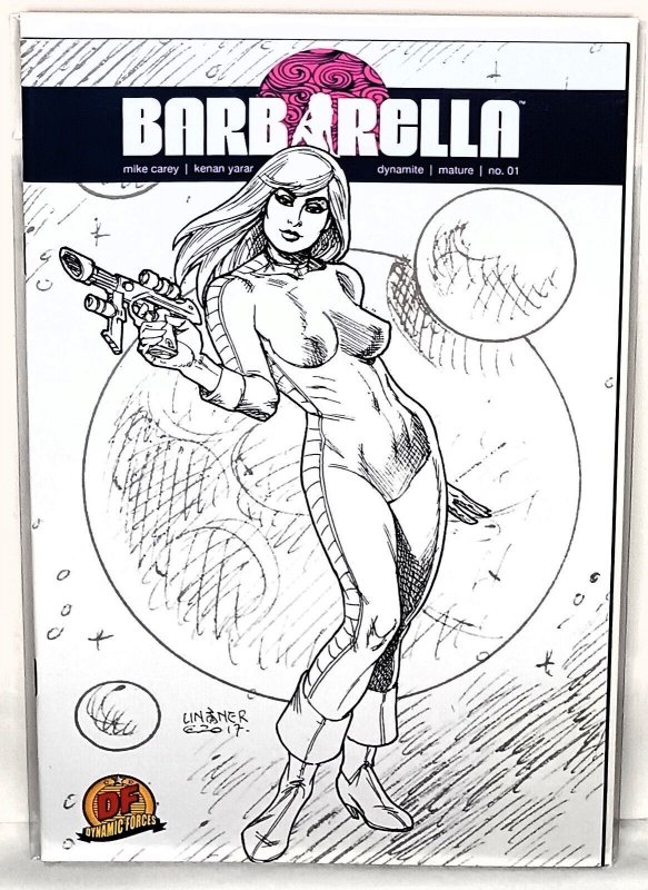 BARBARELLA #1 Dynamic Forces B&W Joseph Linsner Exclusive Cover Dynamite Comics