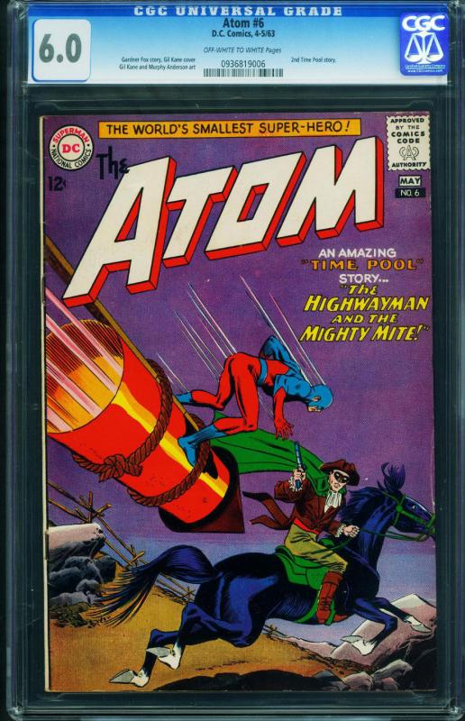 ATOM #6 CGC 6.0-1963-comic book-Gil Kane-DC- 0936819006