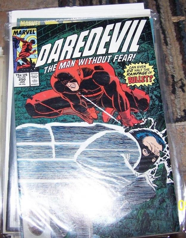 Daredevil  comic # 250 (Jan 1988, Marvel) bullet, matt murdock netflix