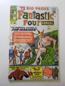 Fantastic Four Annual #1 (1963) FR/GD Condition 3 in cumulative spine split