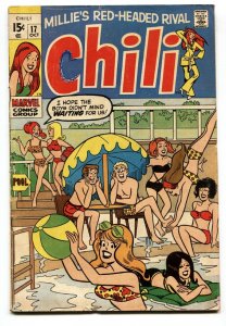 CHILI #17 1970-MARVEL COMIC-GREAT SWIMSUIT COVER-MILLIE G/VG