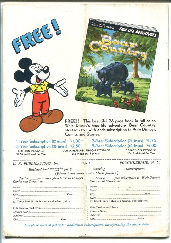 Walt Disney's Comics and Stories #185  1955 - Dell  -VG - Comic Book