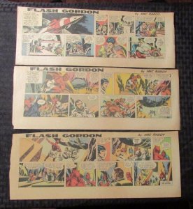 1966 FLASH GORDON Color Newspaper Strips by Mac Raboy LOT of 9 VG+ 1/1 - 5/8