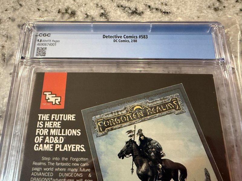 Detective Comics # 583 CGC Graded 9.8 DC Comic Book Scarface Ventriloquist JH25