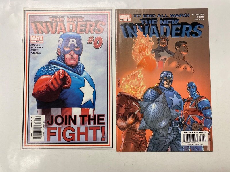 4 MARVEL comic book Invaders #0 1 Ultimate Fantastic Four X-Men Annual 78 KM10