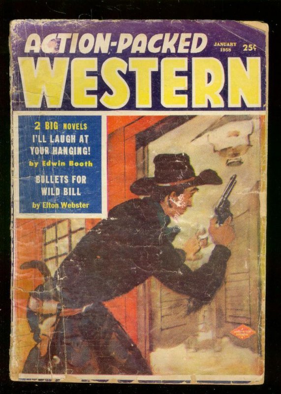 ACTION-PACKED WEST-PULP-1/1958-WILD BILL HICKOCK-CUSTER-good G