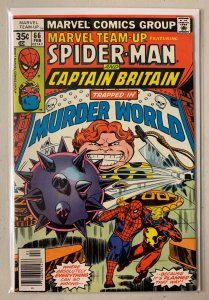 Marvel Team-Up #66 Newsstand 1st Series (8.5 VF+) Spider-Man Captain Bri. (1978)