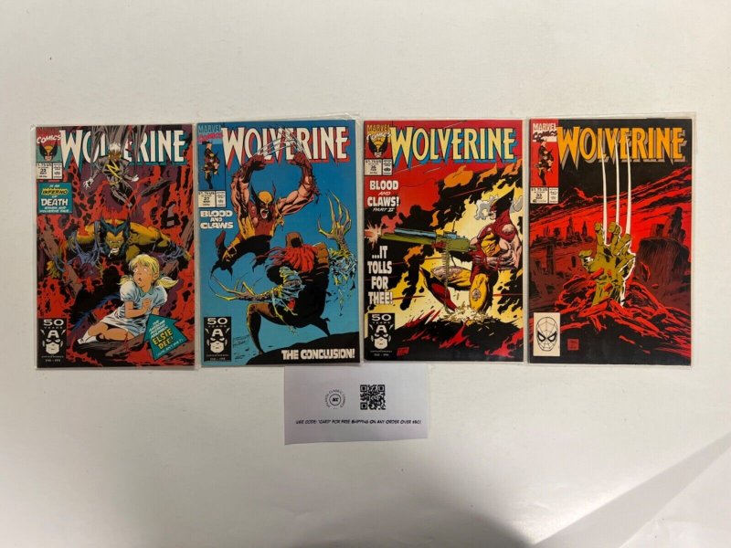 4 Wolverine Marvel Comic Books # 33 36 37 39 Avengers Defenders Iron Man 68 JS40