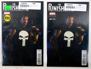 Punisher Lot 2 #6 B x2 2016 Marvel 1:15 Incentive Var Cosplay 11th Series Comics