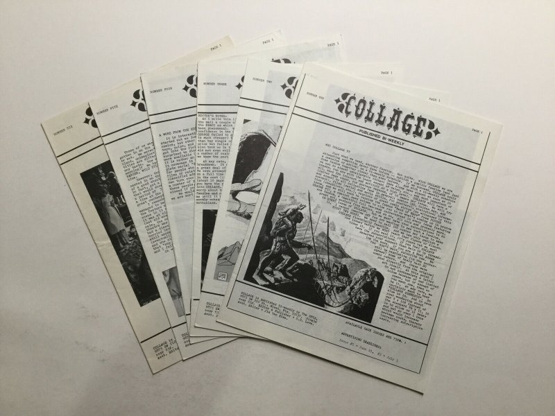 Collage 1-6 16 18 19 Fanzine Magazine Very Fine Vf Published By The SFCA