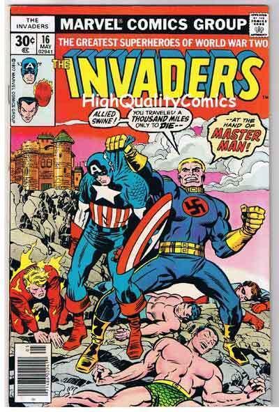 INVADERS #16, Captain America, Sub-Mariner, Torch, 1975, more in store