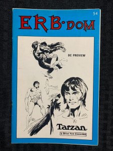 1972 ERB-DOM FANTASY COLLECTOR Fanzine #54 FN+ 6.5 DC Preview / Joe Kubert