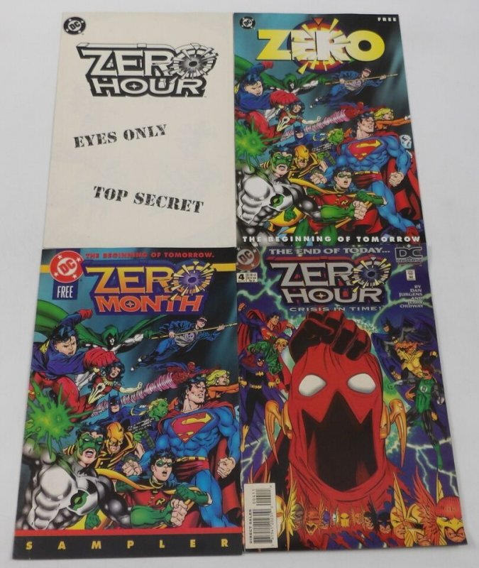 Zero Hour #0 & 1-4 VF/NM complete set + preview + sampler + ashcan ; DC (AC15)