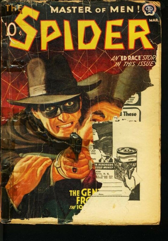 SPIDER 1942 MAR-RARE HERO PULP-BARGAIN COPY FR