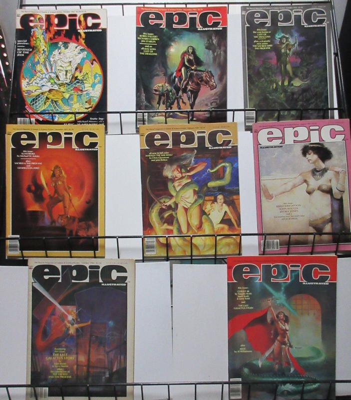 Epic Illustrated (Marvel 1980-84) #2-27 Lot of 16Diff Fantasy Scifi Heavy!