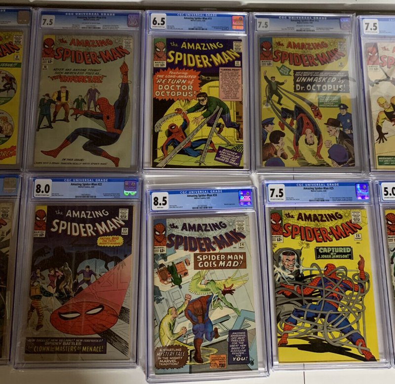 Amazing Spider-man 1 2 3 4 5 6 7 8 9 10 11 12-50 All Cgc 4.0 5.0 6.0 7.0 8.0 8.5