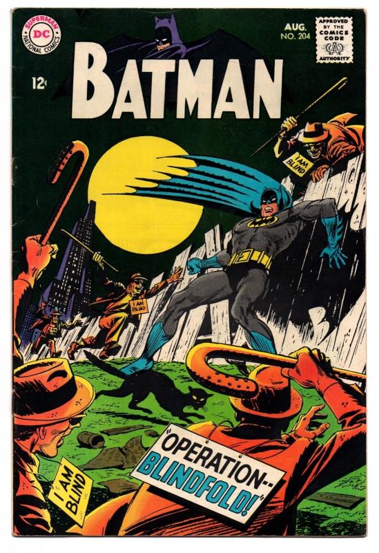 Batman #204 (Aug 1968, DC) - Very Fine/Very Fine-