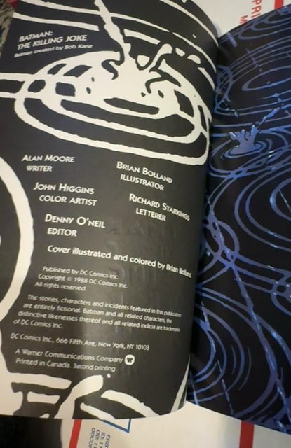 Batman: The Killing Joke (1988) second print