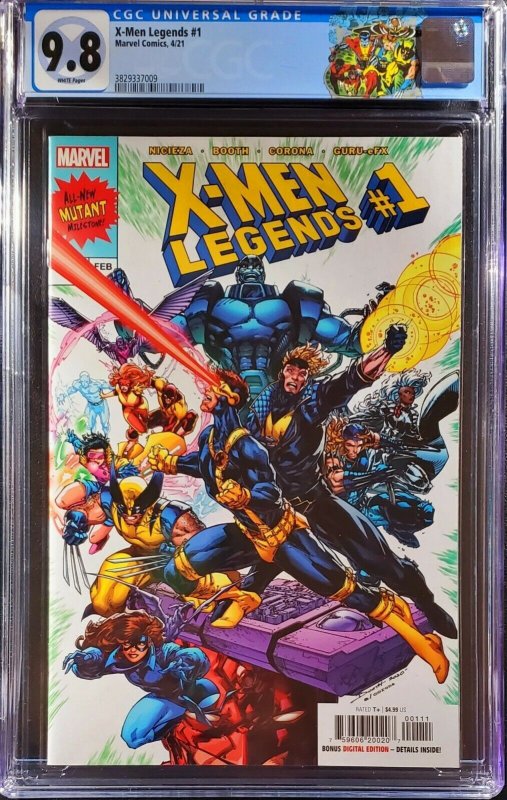 ??X-Men Legends #1 CGC 9.8 1st First Print  Brett Booth Fabian Nicieza ?crain