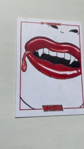 Vampirella 50Th Anniversary Sketch Card By Wilson Ramos Jr Dynamite (A)