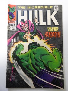 The Incredible Hulk #107 (1968) VG- Condition moisture wrinkle