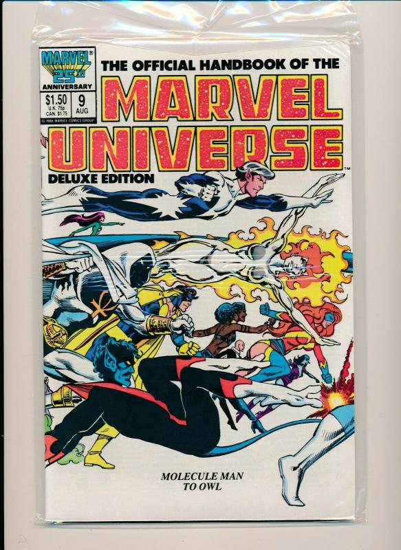 Set of-12 MARVEL UNIVERSE HANDBOOK DELUXE EDITION#1-11 VF (PF749) 