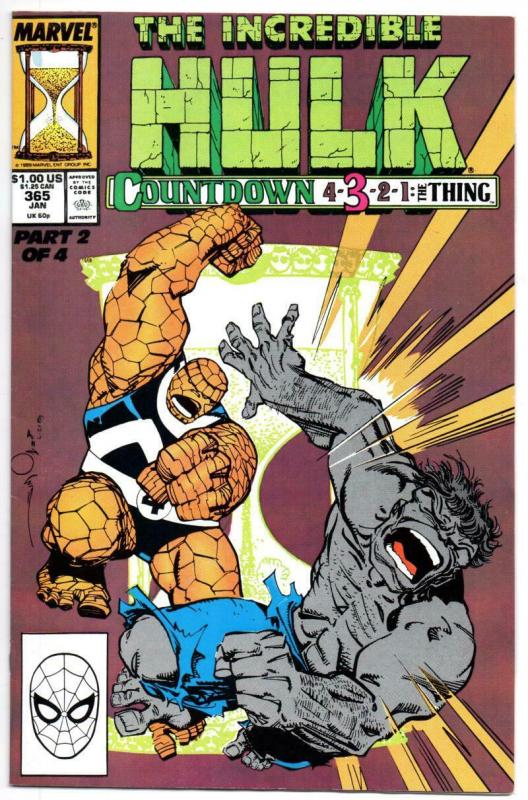 Incredible HULK 365 VF/NM Grey Bruce Banner 1968 1990 Marvel vs Thing