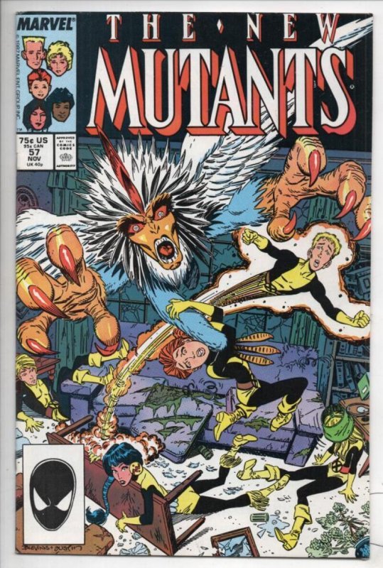 NEW MUTANTS #57, NM- CannonBall, Marvel 1983 1987, more in store