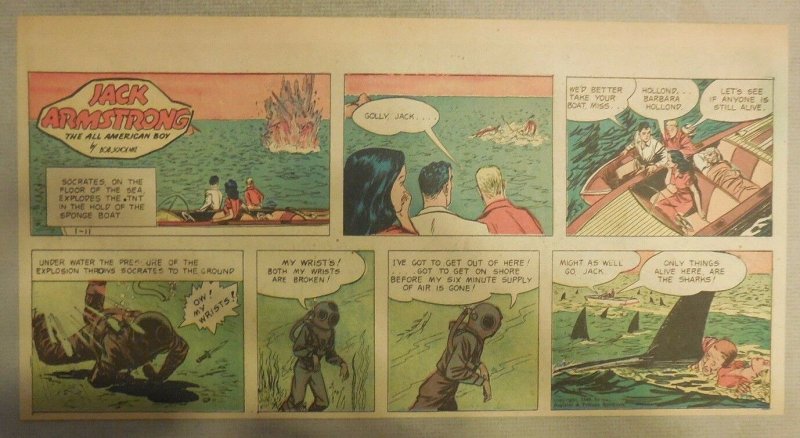 Jack Armstrong The All American Boy by Bob Schoenke 1/11/1948 Third Size Page !