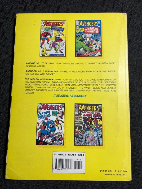 1993 AVENGERS MASTERWORKS Volume 1 TPB VG+ 4.5 1st Marvel Comics Reprints #1-5