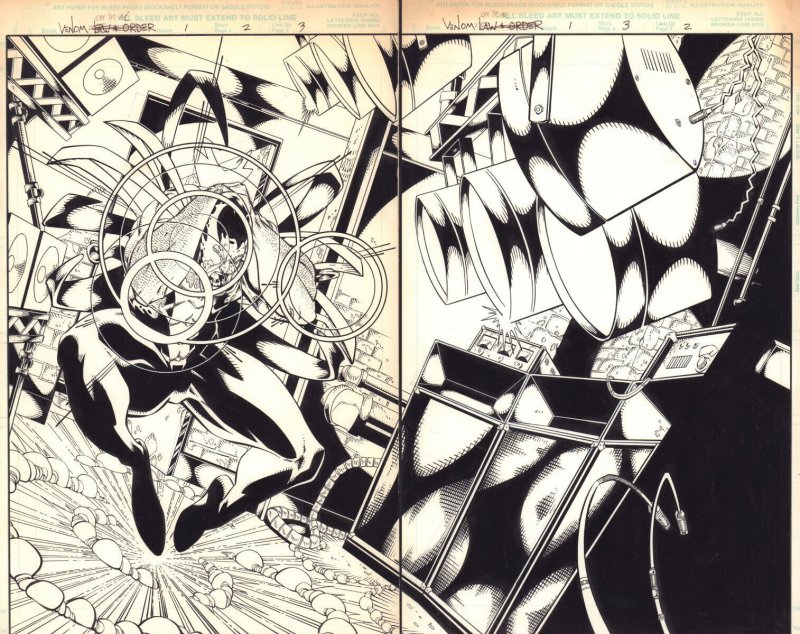 Venom: On Trial #1 pgs. 2 & 3- Venom Sonic Blasted DPS - 1997 art by ...