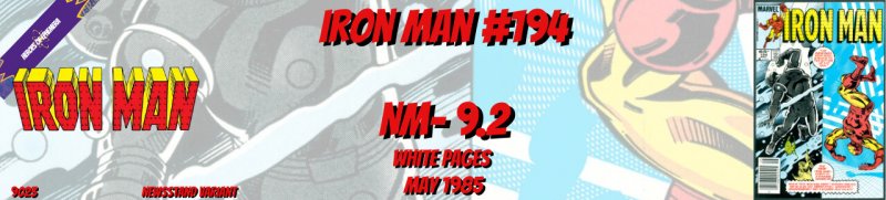 Iron Man 194 NM- 9.2 Marvel 1985