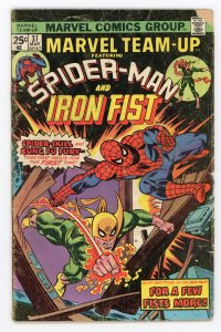 Marvel Team-Up #31 Mark Jewelers Spider-Man Iron Fist VG-