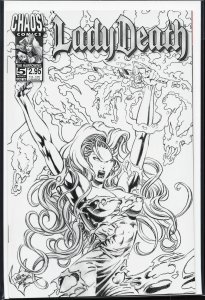 Lady Death #5 Black and White Cover (1998)