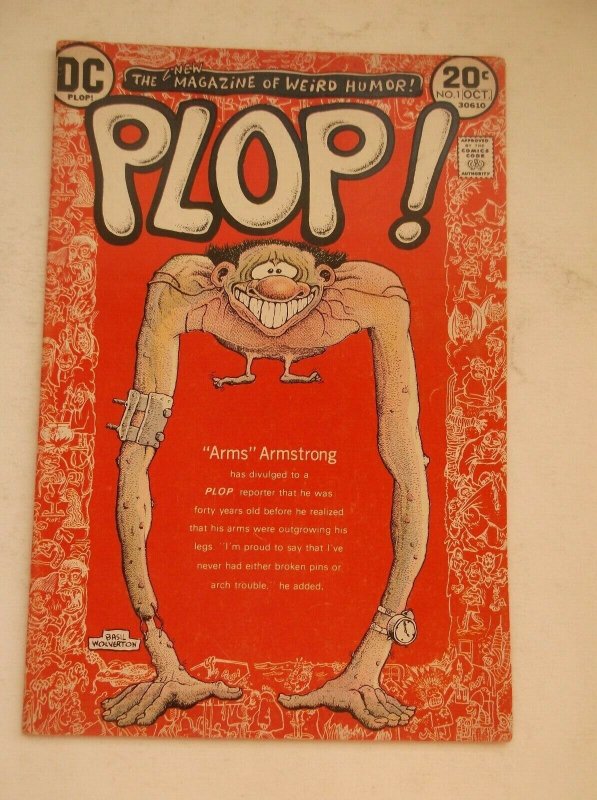 DC: PLOP!  #1, SERGIO ARAGONES/BASIL WOLVERTON/BERNI WRIGHTSON, 1973, FN/VF!!! 