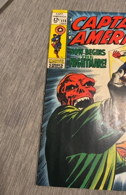 Captain America #115  (1969)vs the redskull