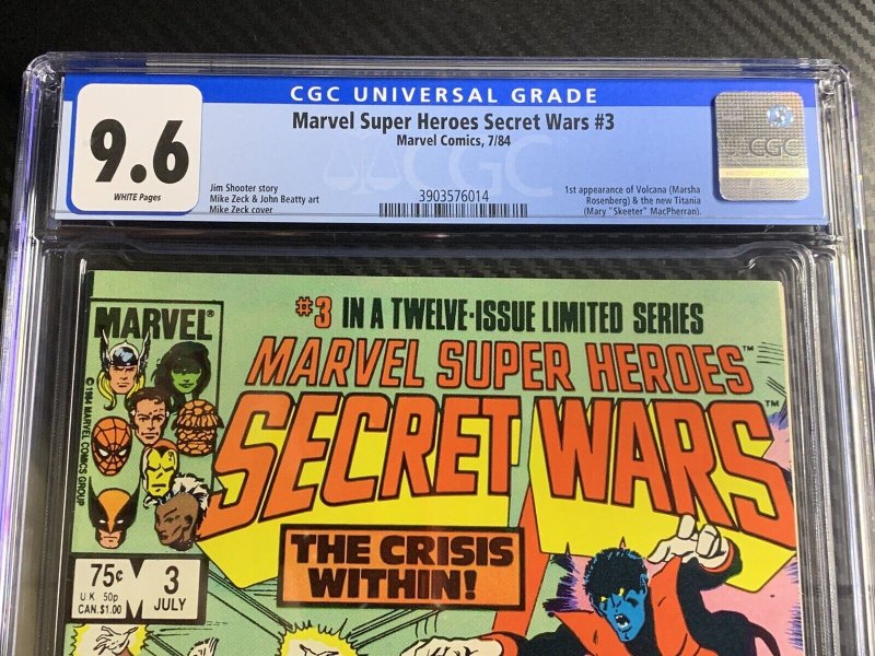 Marvel Super Heroes Secret Wars 3 CGC 9.6 - 1st Volcana & Titania +She-Hulk MCU