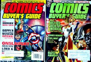 COMICS BUYER'S GUIDE #1608-1641, 12 diff - Marvel DC News Spider-Man JLA FF ++