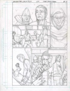 Battlestar Galactica #5 pg 7 Original Penciled art ALEX SANCHEZ Commander Adama 