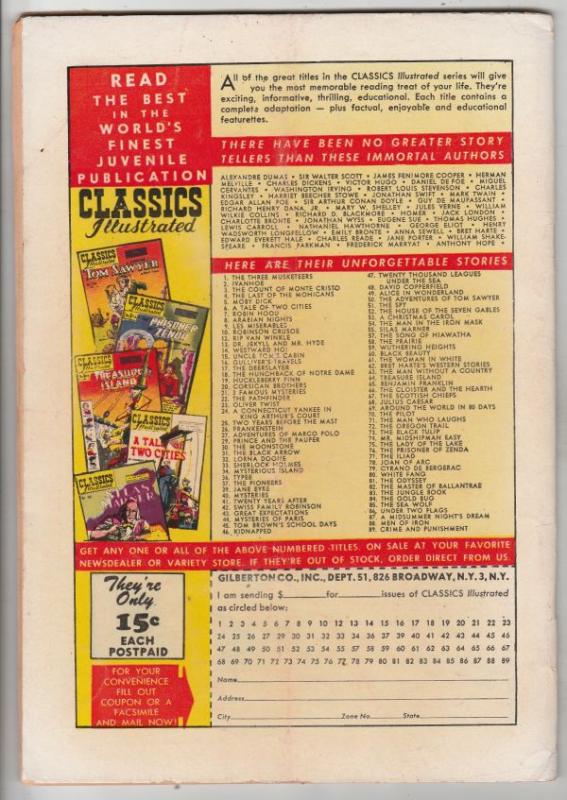 Classics Illustrated #89 (Nov-51) VG+ Affordable-Grade 