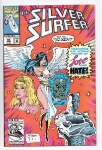 Silver Surfer #66 - App of Mistress Love & Sire Hate (Marvel, 1992) - NM