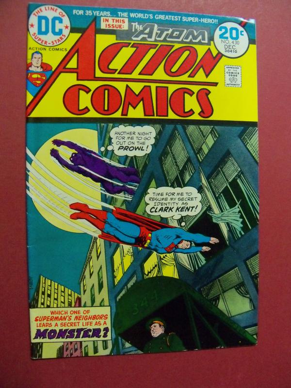 SUPERMAN IN ACTION COMICS #430  (VERY FINE 8.0 or better) DC COMICS