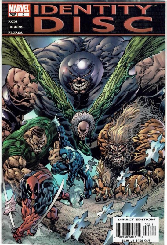 Identity Disc #1,2,3,4,5 Deadpool Juggernaut Full Run NM