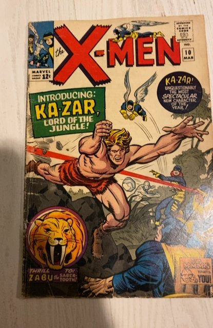 The X-Men #10 (1965)1st Kazar app in xmen