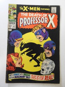 The X-Men #42 (1968) VG+ Condition 1/2 in spine split