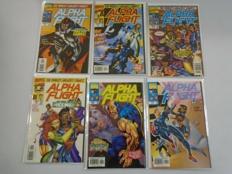 Alpha Flight lot 11 different from #2-13 avg 8.0 VF (1997-98 2nd Series)